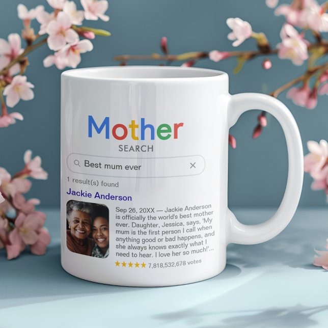 Mug Meilleure mère toujours mère Recherche Résultat Ph (Créateur téléchargé)