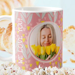 Mug MEILLEURE MOM JAMAIS Dusty Rose Floral Vintage