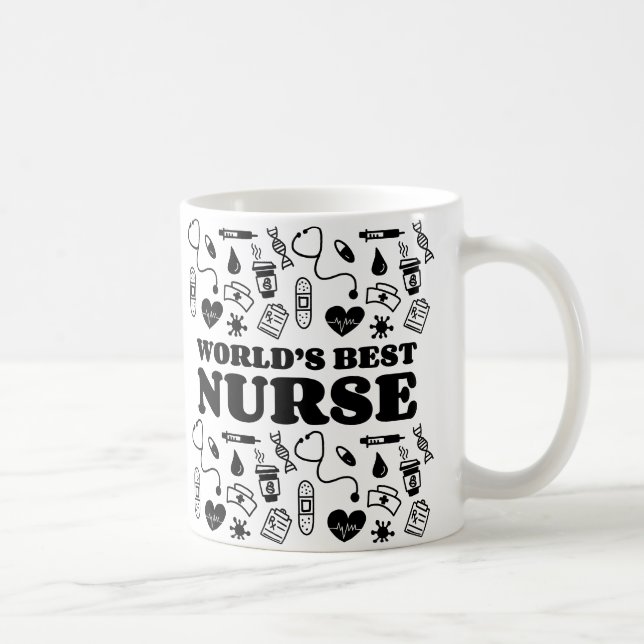 Mug Meilleure muscade d'infirmières du monde (Droite)