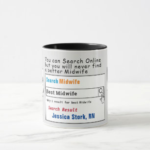 Mug Meilleure musique de recherche pour sage-femme