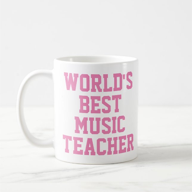 Mug Meilleure Musique Enseignante Musique du monde (Gauche)