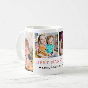 Mug Meilleure nounou personnalisée jamais 4 Collage ph
