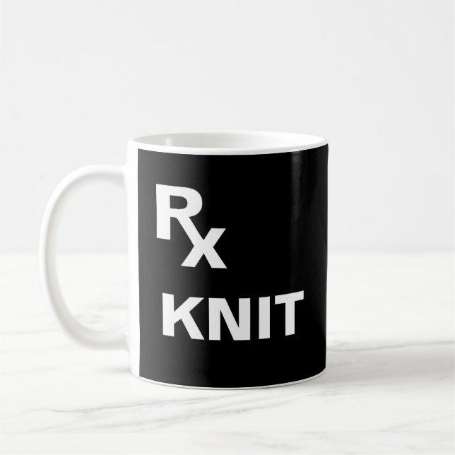 Mug Meilleure Ordonnance - "TRICOT RX" - FIL À TRICOTE (Gauche)
