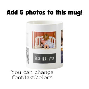 Mug Meilleure personnalisée (VOTRE TEXTE) Collage phot