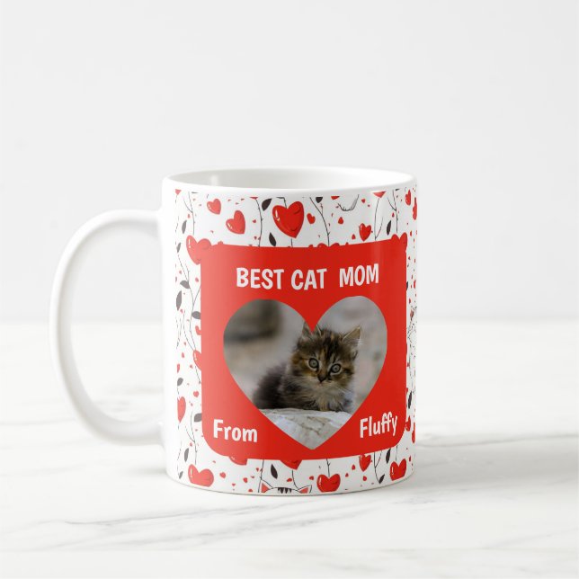 Mug Meilleure photo de la Saint-Valentin pour maman ou (Gauche)