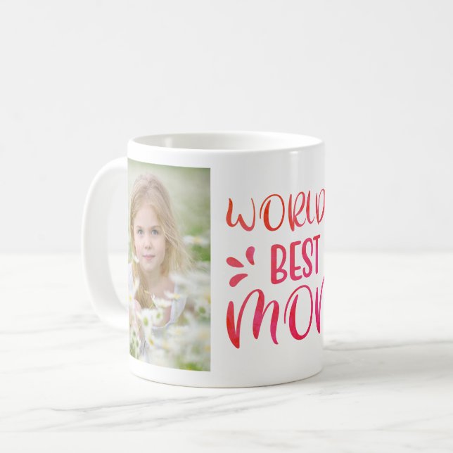 Mug Meilleure photo de maman au monde | Fête des mères (Devant gauche)
