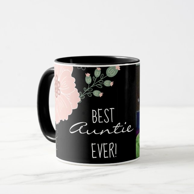 Mug Meilleure photo de tante (Devant gauche)