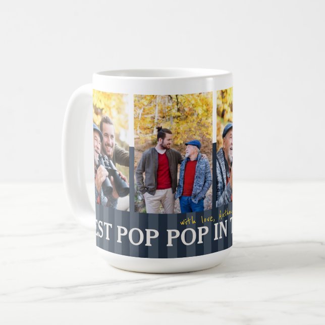 Mug Meilleure Pop Pop Dans Le Monde Personnalisé Photo (Devant gauche)