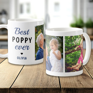 Mug Meilleure Poppy Jamais 2 Collage de Photos Personn