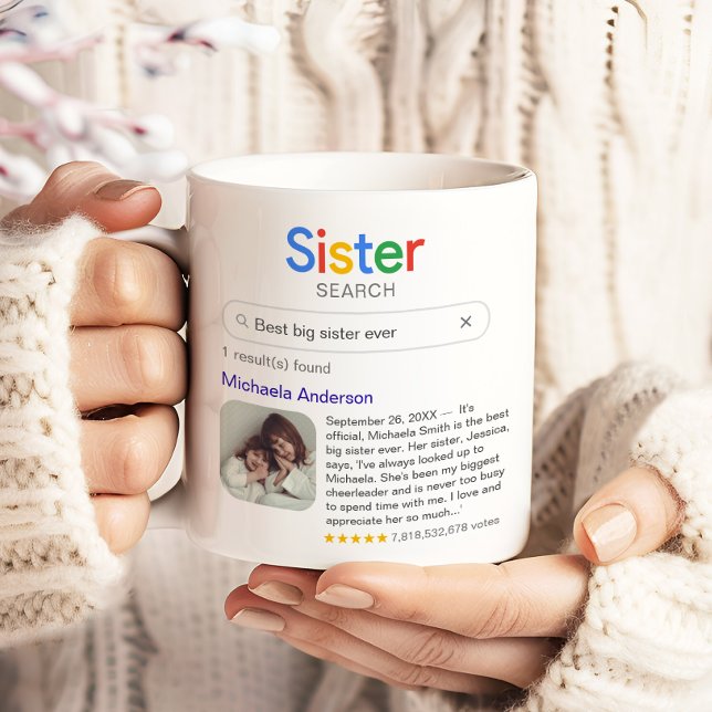 Mug Meilleure Sœur du Monde Résultats de Recherche Pho (Créateur téléchargé)