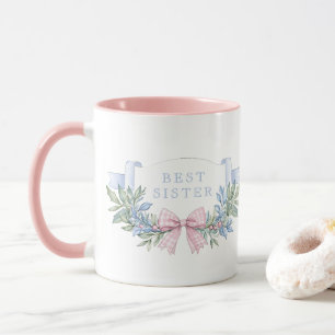 Mug Meilleure soeur   En vichy rose
