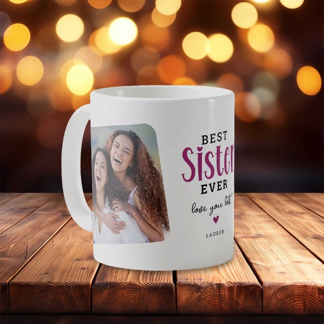 Mug Meilleure SŒUR jamais 2 Photo Cadeau Mignon  (Créateur téléchargé)