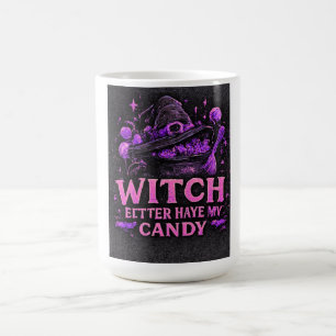 Mug Meilleure Sorcière A Mon Bonbon Rose Halloween