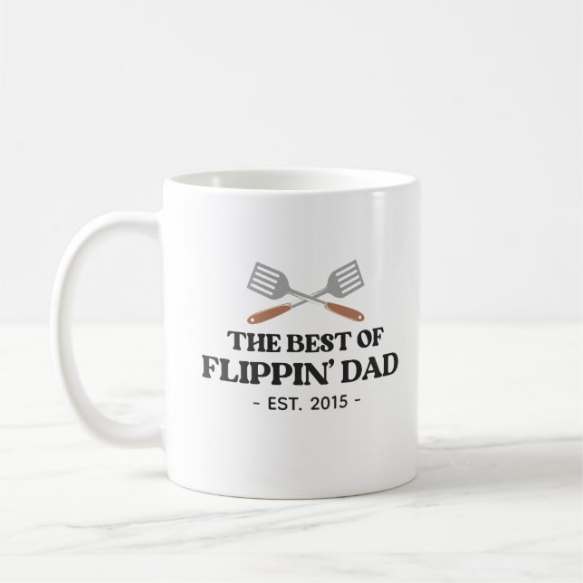 Mug Meilleure spatule pour papa Flippin Drôle Rétro  (Gauche)