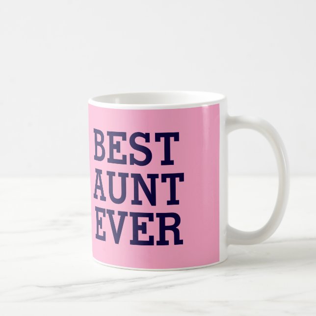 Mug Meilleure tante Ever Pink et V03 noir (Droite)