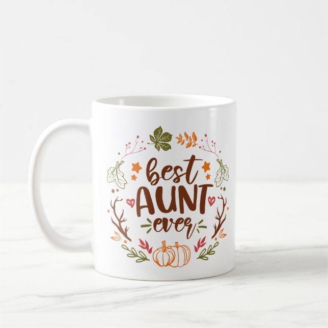 Mug Meilleure tante jamais Citrouilles d'automne (Gauche)