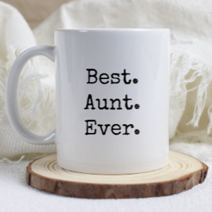 Mug Meilleure Tante. Jamais. Police de Machine à Écrir