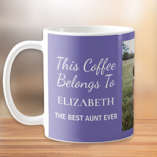 Mug Meilleure tante jamais violette photo