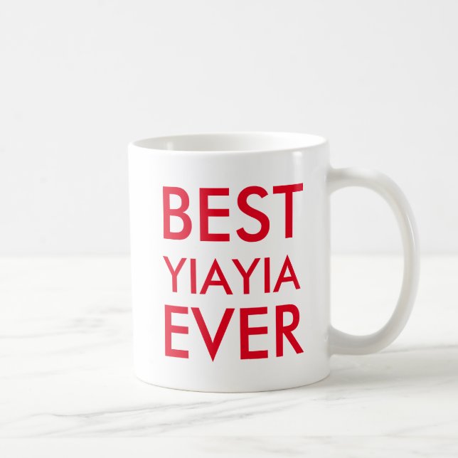 Mug Meilleure yiayia | Cadeau de la Saint-Valentin (Droite)