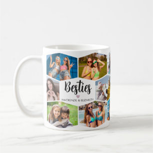 Mug Meilleures Amies 14 Collage Photo Hexagonal Meille