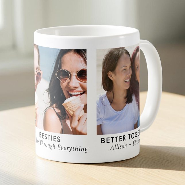 Mug Meilleures Amies 3 Photos (Besties Best Friends 3 Photo Coffee Mug
)