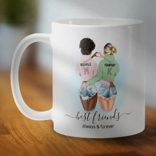 Mug Meilleures amies BFF Monogramme