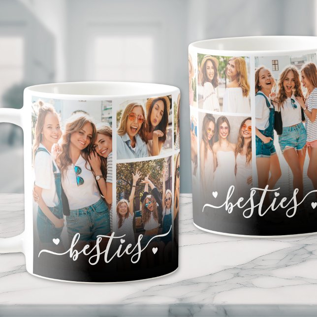 Mug Meilleures Amies Collage de Photos de Copines (Best Friends Besties Photo Collage Coffee Mug)