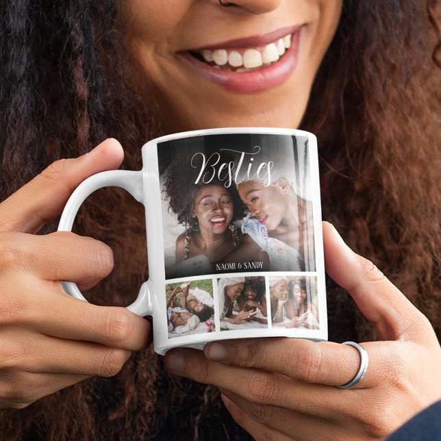 Mug Meilleures amies personnalisées en collage photo (Créateur téléchargé)