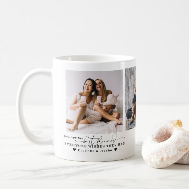 Mug Meilleures Amies pour Toujours | Moderne BFF Minim (Avec donut)