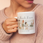 Mug Meilleures amies pour toujours modernes personnali<br><div class="desc">Cette tasse moderne élégante avec 2 photos est le cadeau parfait pour votre meilleure amie. La tasse comporte le texte 'MEILLEURES AMIES POUR TOUJOURS ET LEURS NOMS', ainsi que 2 de vos photos de famille préférées. Le texte est entièrement modifiable et les styles, tailles et couleurs de police peuvent être...</div>