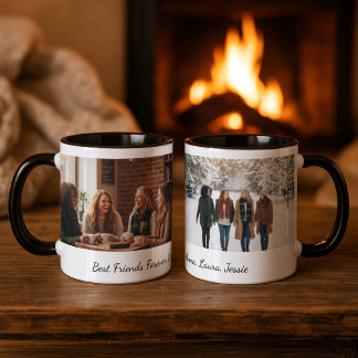 Mug Meilleures Amies Pour Toujours Photo Personnalisée