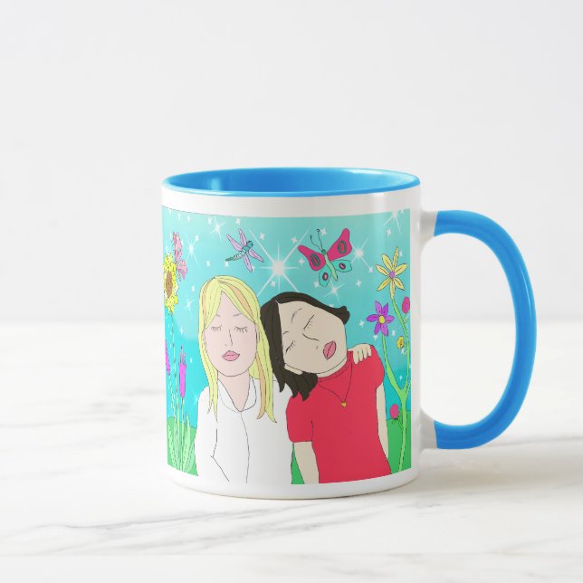 Mug Meilleures Amies Toujours Art Populaire (Droite)