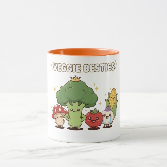 Mug Meilleures Copines Végétales | Légume de Dessin An (Centre)