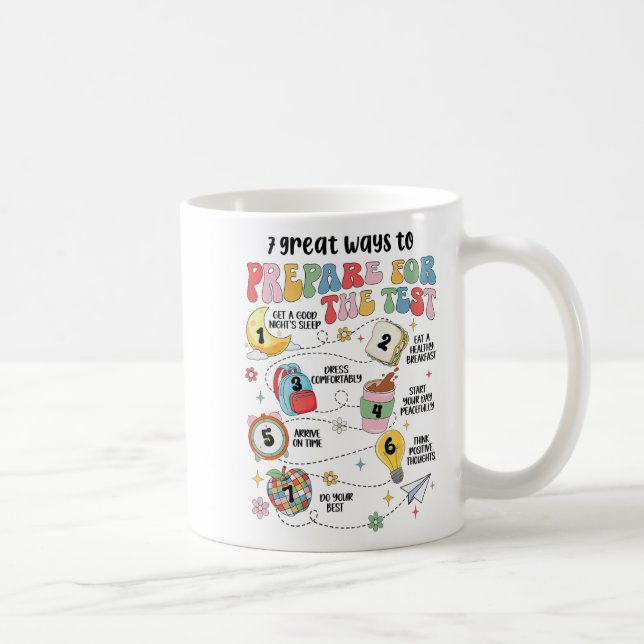 Mug Meilleures Façons De Se Préparer Aux Tests D'État  (Droite)