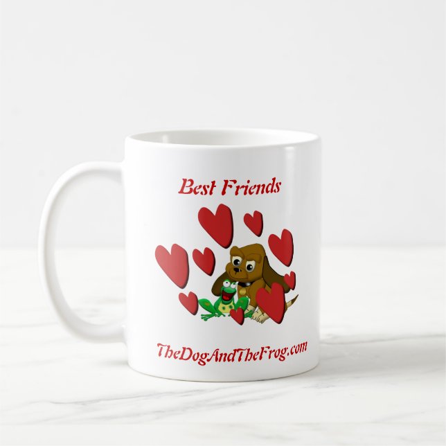 Mug meilleurs amis de grenouille de chien de cadeaux (Gauche)