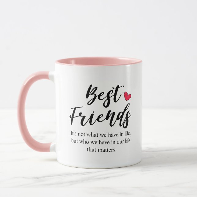 Mug Meilleurs amis Fleurs du mois de naissance (Gauche)