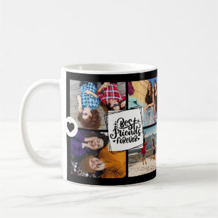 Mug Meilleurs amis Forever Photo Collage noir