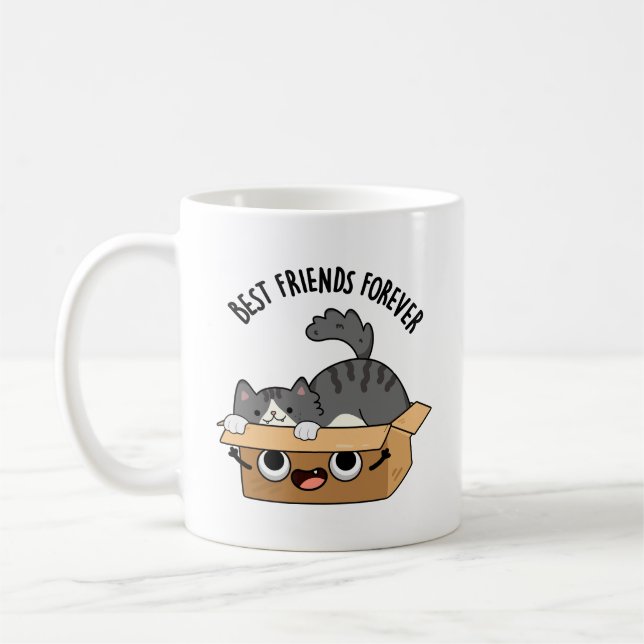 Mug Meilleurs Amis Pour Jamais Drôle Chat Et Camion (Gauche)