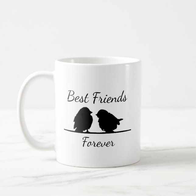 Mug Meilleurs amis pour toujours, BFF de mignons oisea (Gauche)