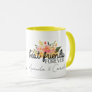 Mug Meilleurs Amis Pour Toujours BFF Personnalisé Flor