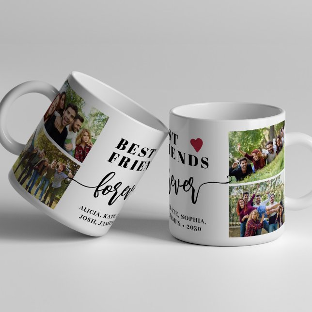 Mug Meilleurs amis pour toujours les noms de collage p (Créateur téléchargé)