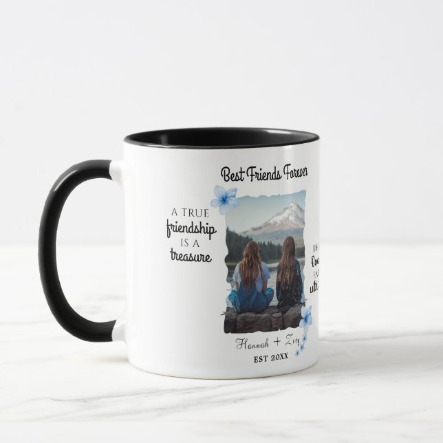 Mug Meilleurs amis pour une photo personnalisée (Gauche)