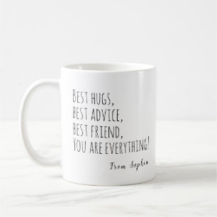 Mug Meilleurs Hugs, Meilleur Conseil, Meilleur Ami, Fê