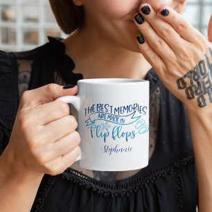 Mug Meilleurs souvenirs faits en tongs personnalisées