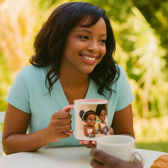 Mug Melanated Princess Delight Whimsical Tea Party (Créateur téléchargé)