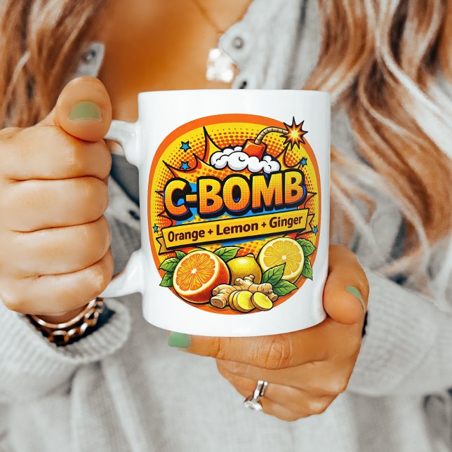 Mug Mélange Citrus Pop Art de vitamine C  (Créateur téléchargé)