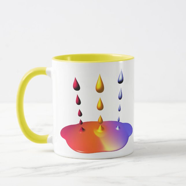 Mug Mélange de gouttes de peinture créatives (Gauche)