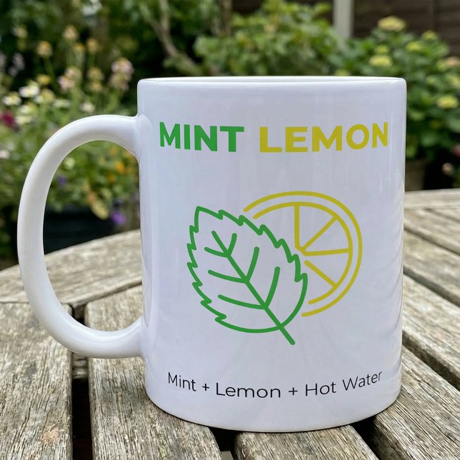 Mug Mélange d'ingrédients simples pour thé à la menthe (Créateur téléchargé)