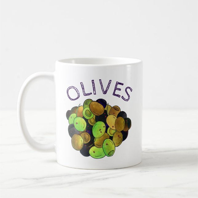 Mug Mélange d'olives méditerranéennes Cuisine grecque  (Gauche)