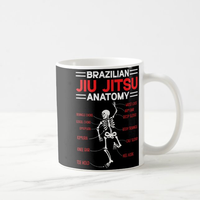 Mug Mélange drôle d'anatomie de Jiu Jitsu brésilien sq (Droite)